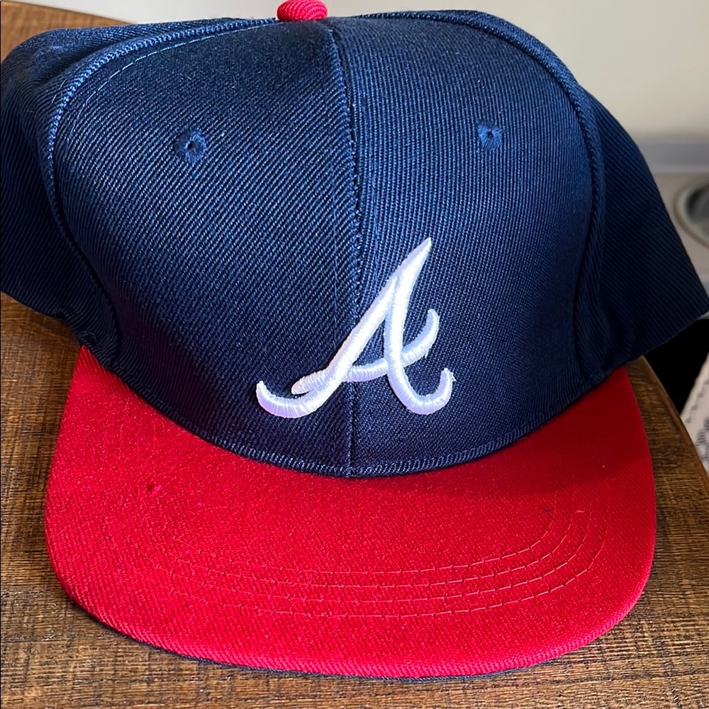 Navy and Red Baseball Cap with Logo